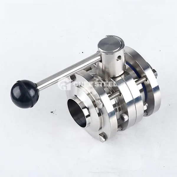 3 stykki fiðrildi loki