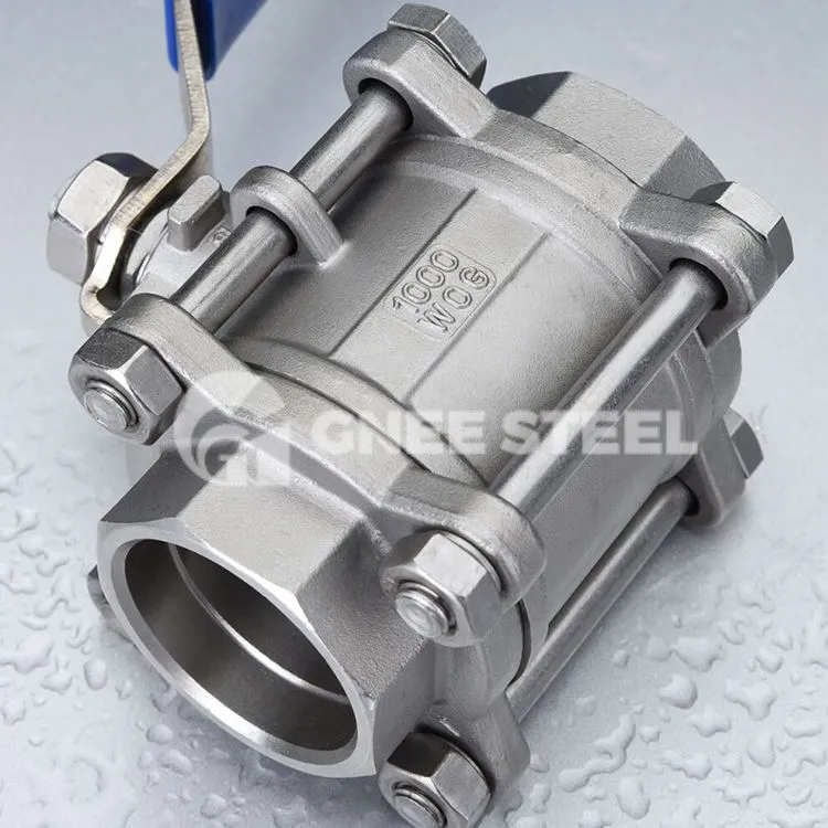 3 stykki ryðfríur kúluventill