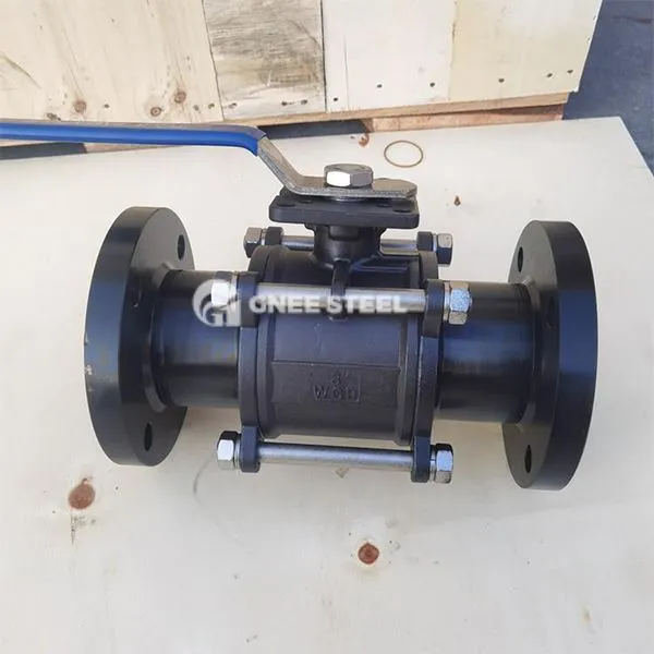 Kolefnisstál 3- stykki kúluventill