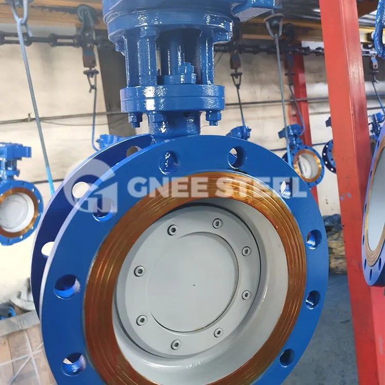 Þrífaldur sérvitringur fiðrildaventill úr kolefnisstáli