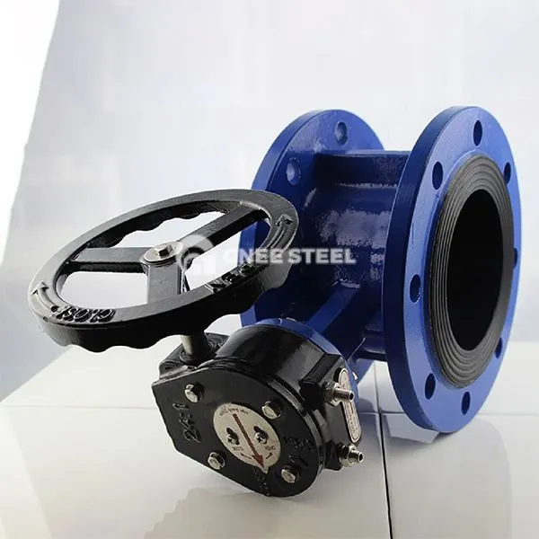 Steypujárni flans fiðrildislokar