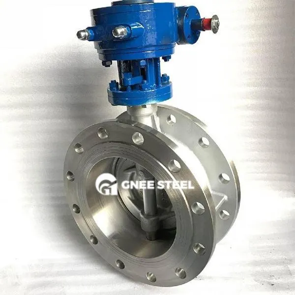 Tvöfaldur flans fiðrildisventill