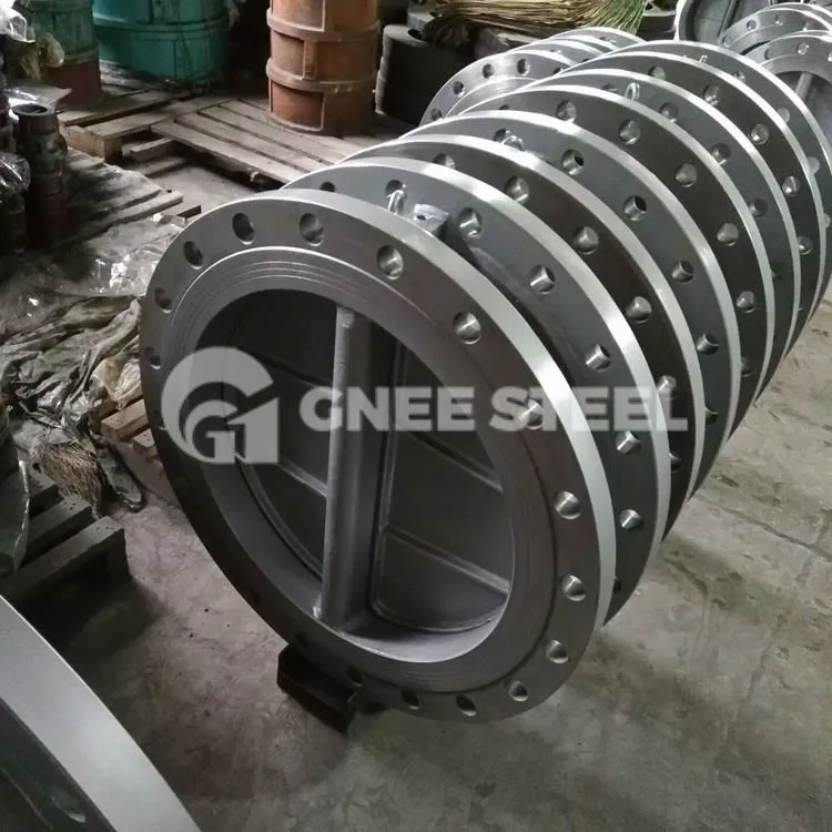 Tvöfaldur flans, tvískiptur afturloki