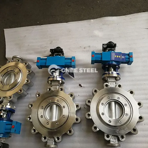 Tvíhliða stál fiðrildislokar