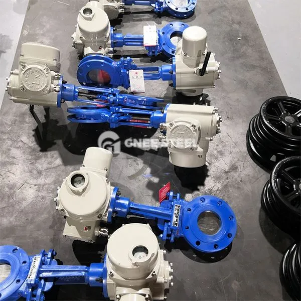 Rafknúin flanshnífsgataloki