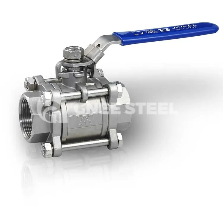 Smidd stál 3-Kúluventill