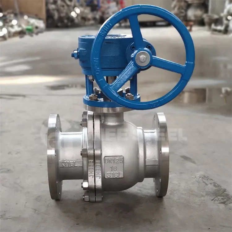 Kúluventill með flens úr ryðfríu stáli